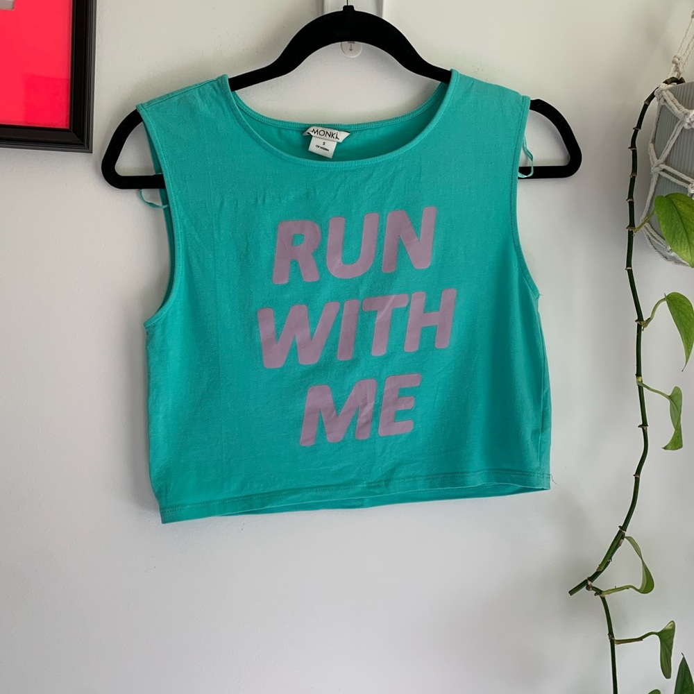 2 for $20 - 🏃♀️ RUN WITH ME - Turquoise Cropped Workout Top 🏋️♂️